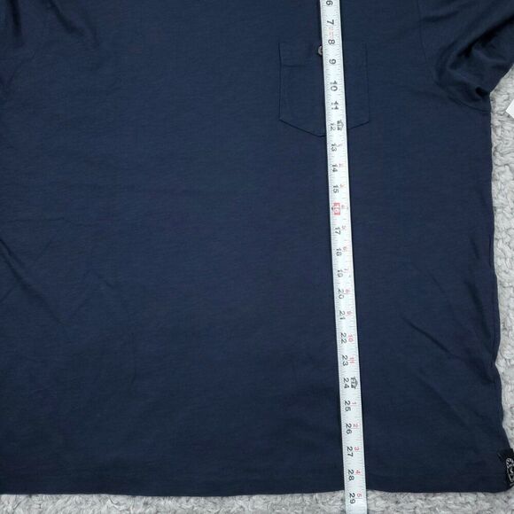 Todd Snyder Made in LA Slub Pocket Tee Button Men's Size XXL USA Navy Blue Soft - Picture 6 of 7